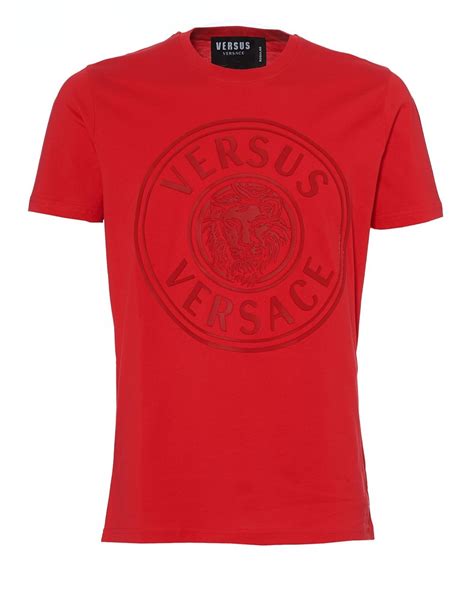 men's versace t shirt red versus|Versace t shirt men's price.